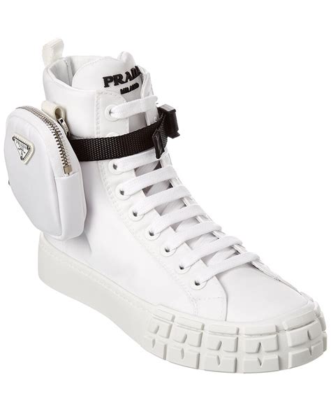 prada wheel re-nylon gabardine high-top sneakers|prada womens sneakers.